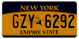 GZY6292  license plate in NY