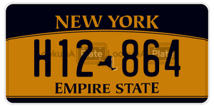 H12864  license plate in NY