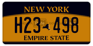 H23498  license plate in NY