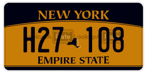 H27108  license plate in NY