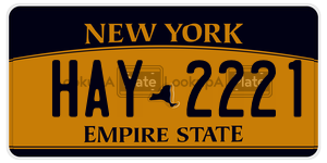 HAY2221  license plate in NY