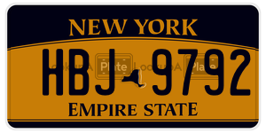 HBJ9792 license plate in New York