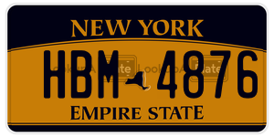 HBM4876  license plate in NY