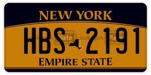 HBS2191  license plate in NY