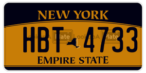 HBT4733  license plate in NY