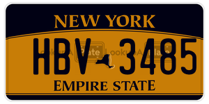 HBV3485  license plate in NY