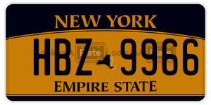 HBZ9966  license plate in NY