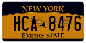 HCA8476  license plate in NY