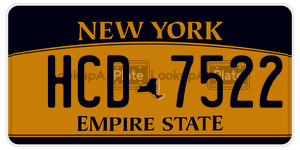 HCD7522  license plate in NY