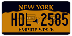 HDL2585  license plate in NY
