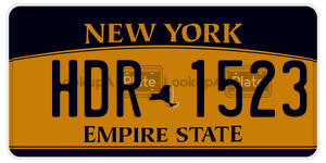 HDR1523  license plate in NY