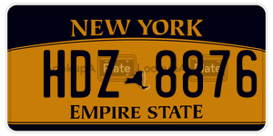 HDZ8876  license plate in NY