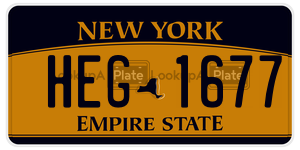 HEG1677  license plate in NY