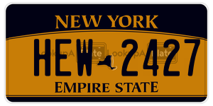 HEW2427  license plate in NY