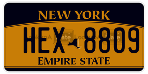 HEX8809 license plate in New York