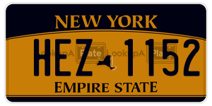 HEZ1152  license plate in NY