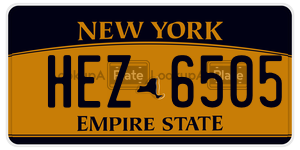 HEZ6505  license plate in NY