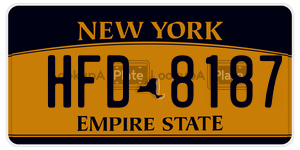 HFD8187  license plate in NY