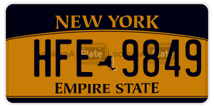 HFE9849  license plate in NY