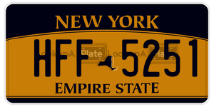 HFF5251  license plate in NY