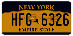 HFG6326 license plate in New York