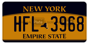 HFL3968  license plate in NY