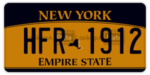 HFR1912  license plate in NY