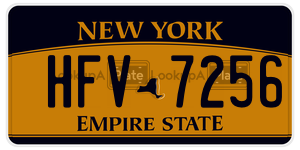 HFV7256  license plate in NY
