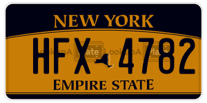 HFX4782 license plate in New York