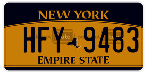 HFY9483 license plate in New York