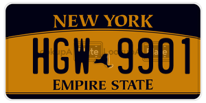 HGW9901  license plate in NY