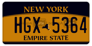HGX5364 license plate in New York
