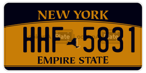 HHF5831  license plate in NY