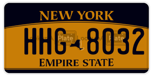 HHG8032  license plate in NY