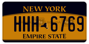 HHH6769 license plate in New York