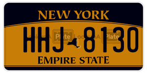 HHJ8130 license plate in New York