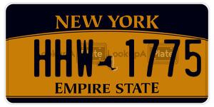HHW1775  license plate in NY