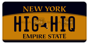 HIGHIQ  license plate in NY