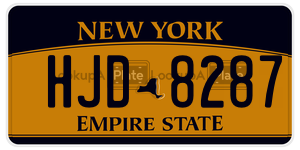 HJD8287 license plate in New York