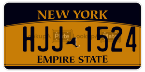 HJJ1524  license plate in NY
