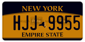 HJJ9955  license plate in NY