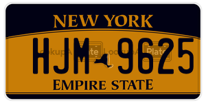 HJM9625  license plate in NY