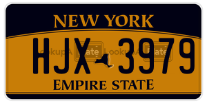 HJX3979  license plate in NY