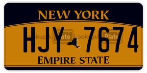 HJY7674  license plate in NY
