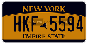 HKF5594  license plate in NY