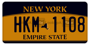 HKM1108 license plate in New York