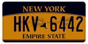 HKV6442  license plate in NY