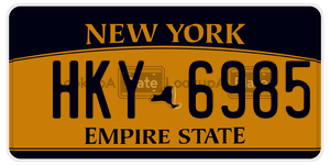 HKY6985  license plate in NY