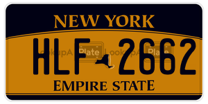 HLF2662 license plate in New York