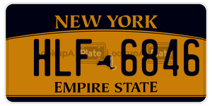 HLF6846  license plate in NY